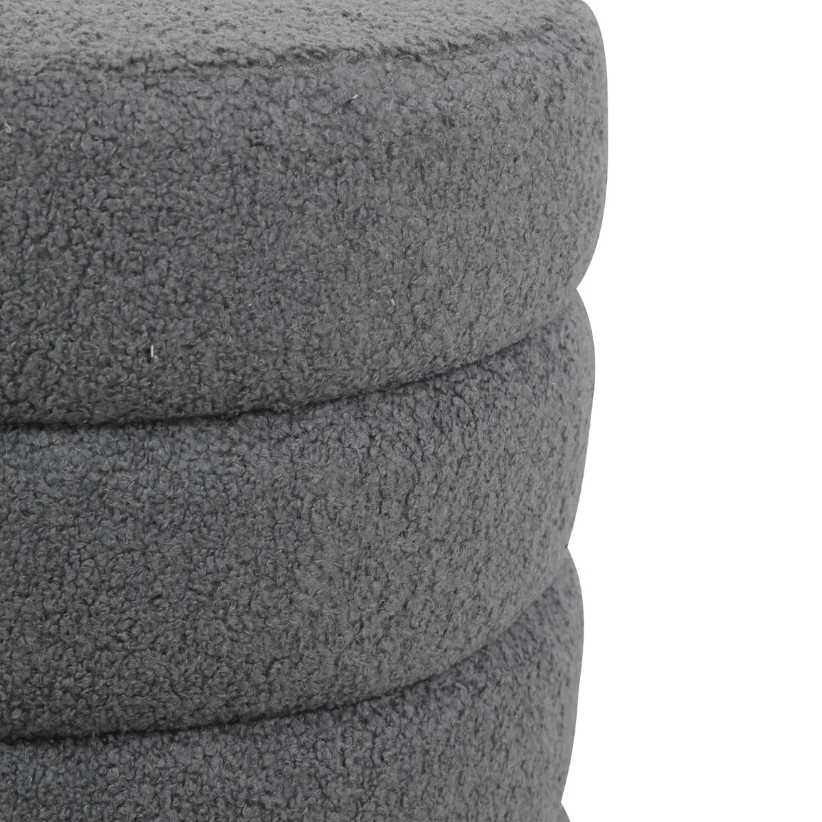 Puf boucle Quatro grafitowy ø42x46 cm Zago