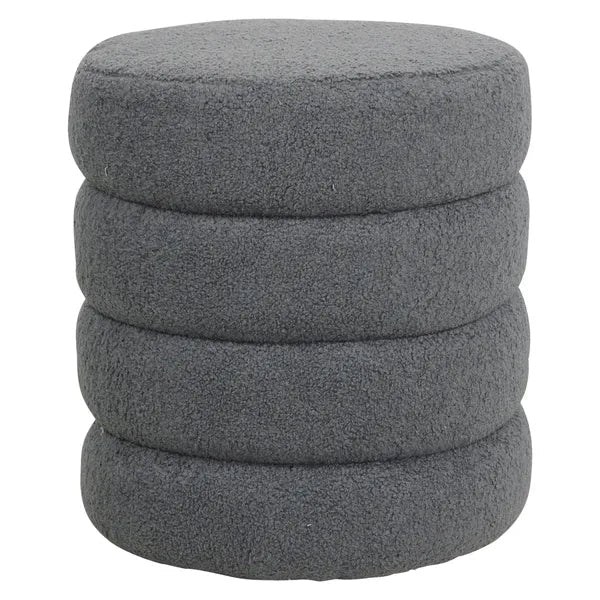 Puf boucle Quatro grafitowy ø42x46 cm Zago