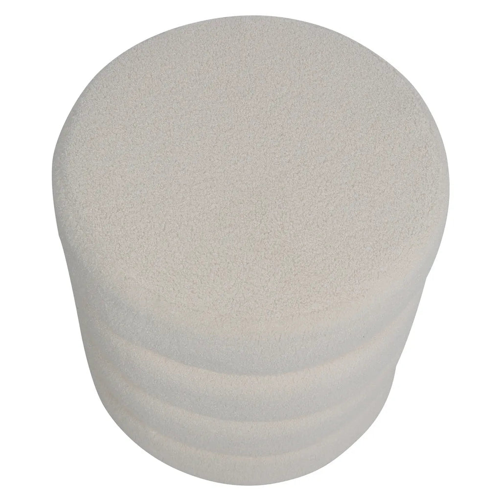 Puf boucle Quatro kremowy ø42x46 cm Zago