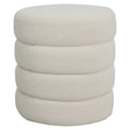 Puf boucle Quatro kremowy ø42x46 cm Zago
