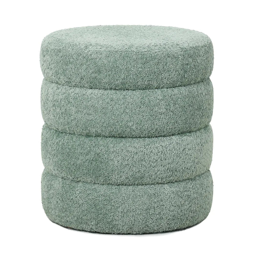 Puf boucle Quatro miętowy ø42x46 cm Zago