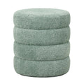 Puf boucle Quatro miętowy ø42x46 cm Zago