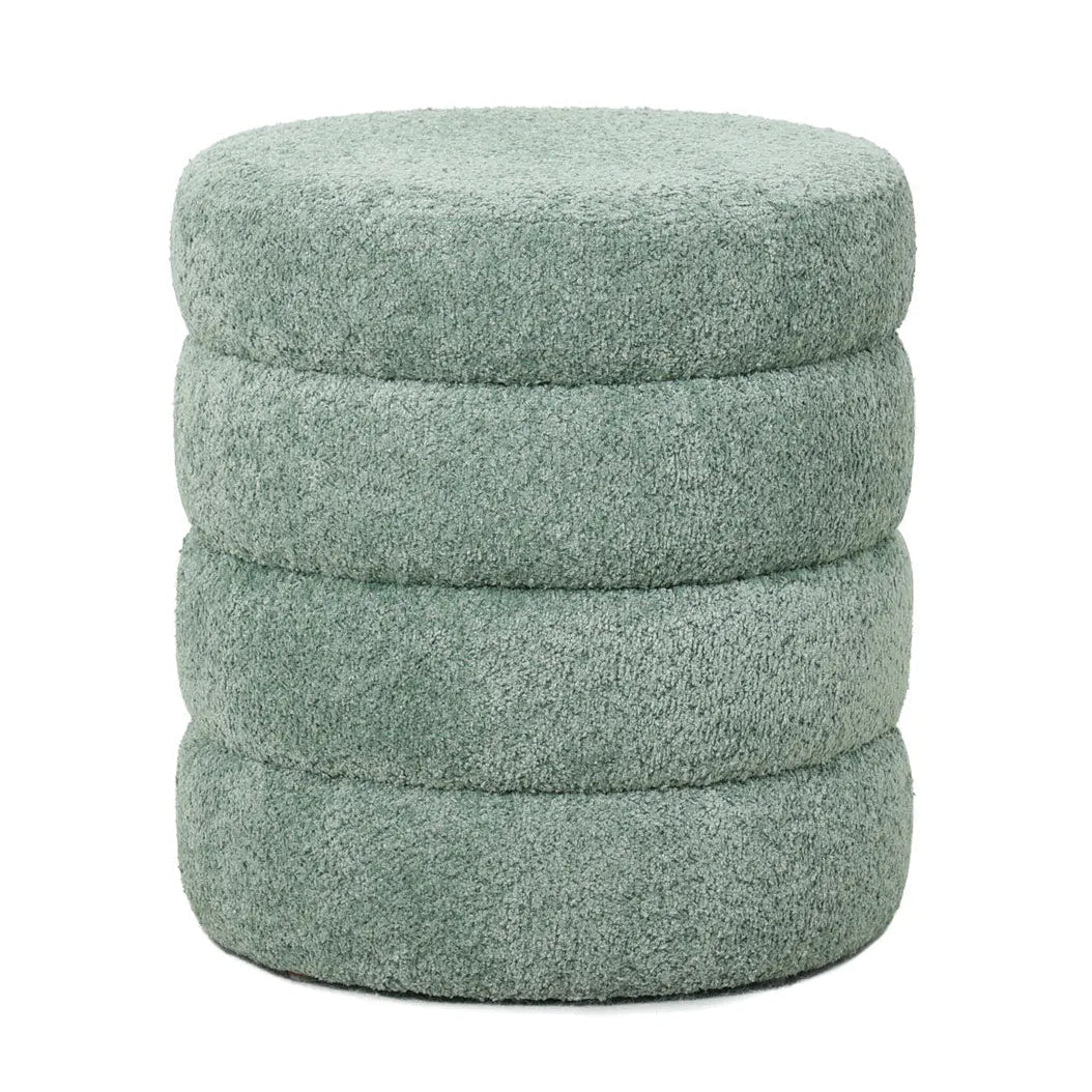 Puf boucle Quatro miętowy ø42x46 cm Zago