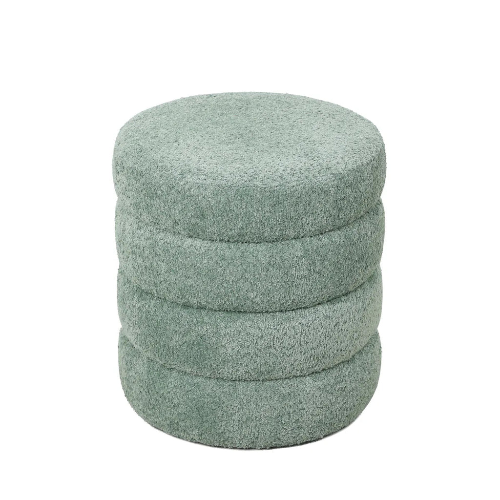 Puf boucle Quatro miętowy ø42x46 cm Zago
