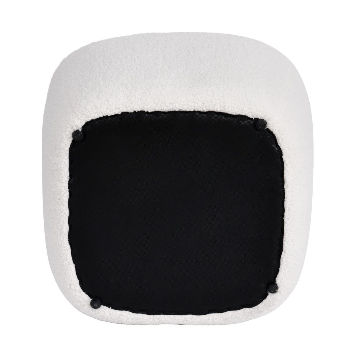 Puf podnóżek Lana biały ecru 48x48x43 boucle Zago