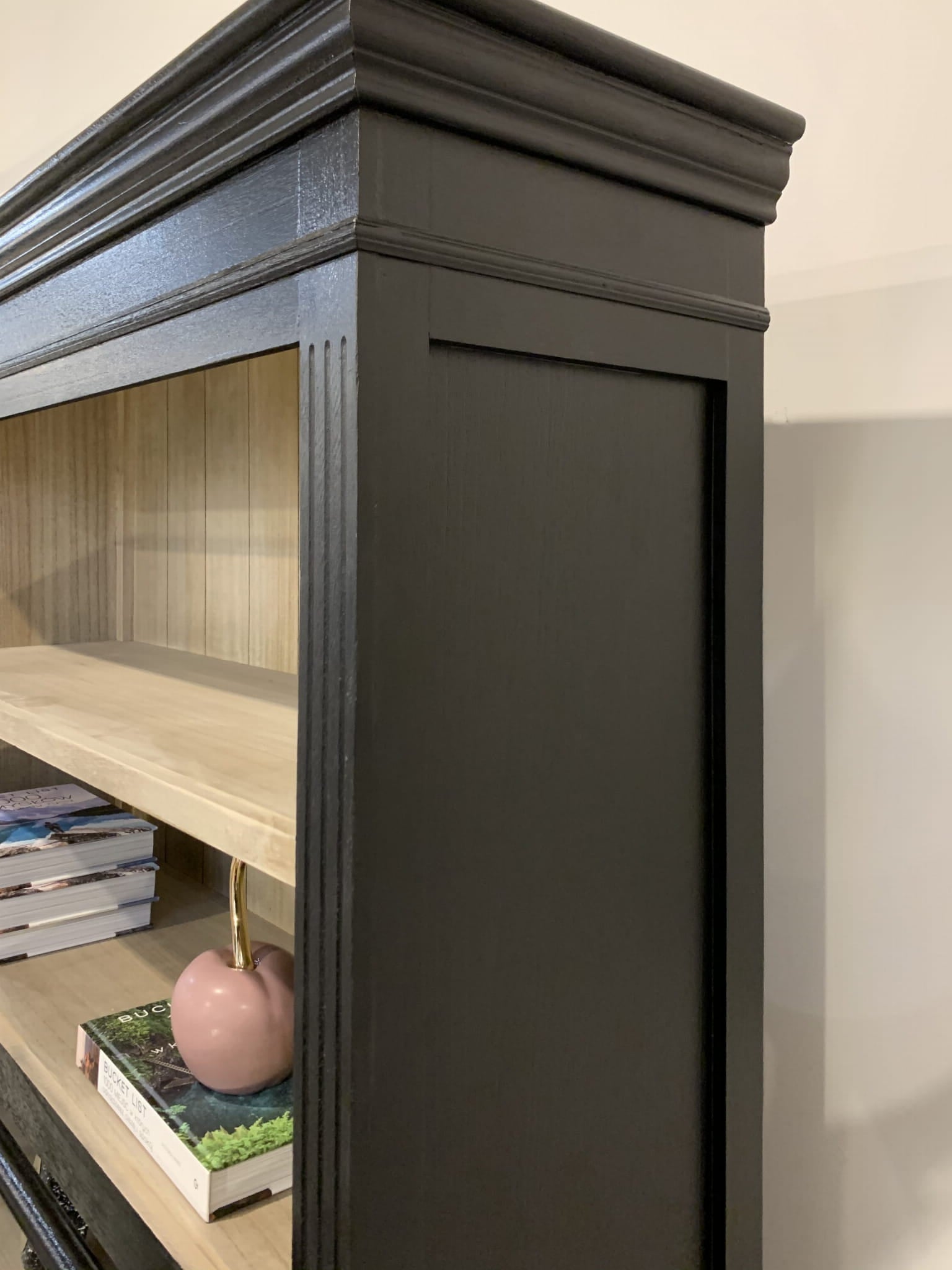Regał biblioteczka Library z drabiną 200x232 cm czarny J - LINE