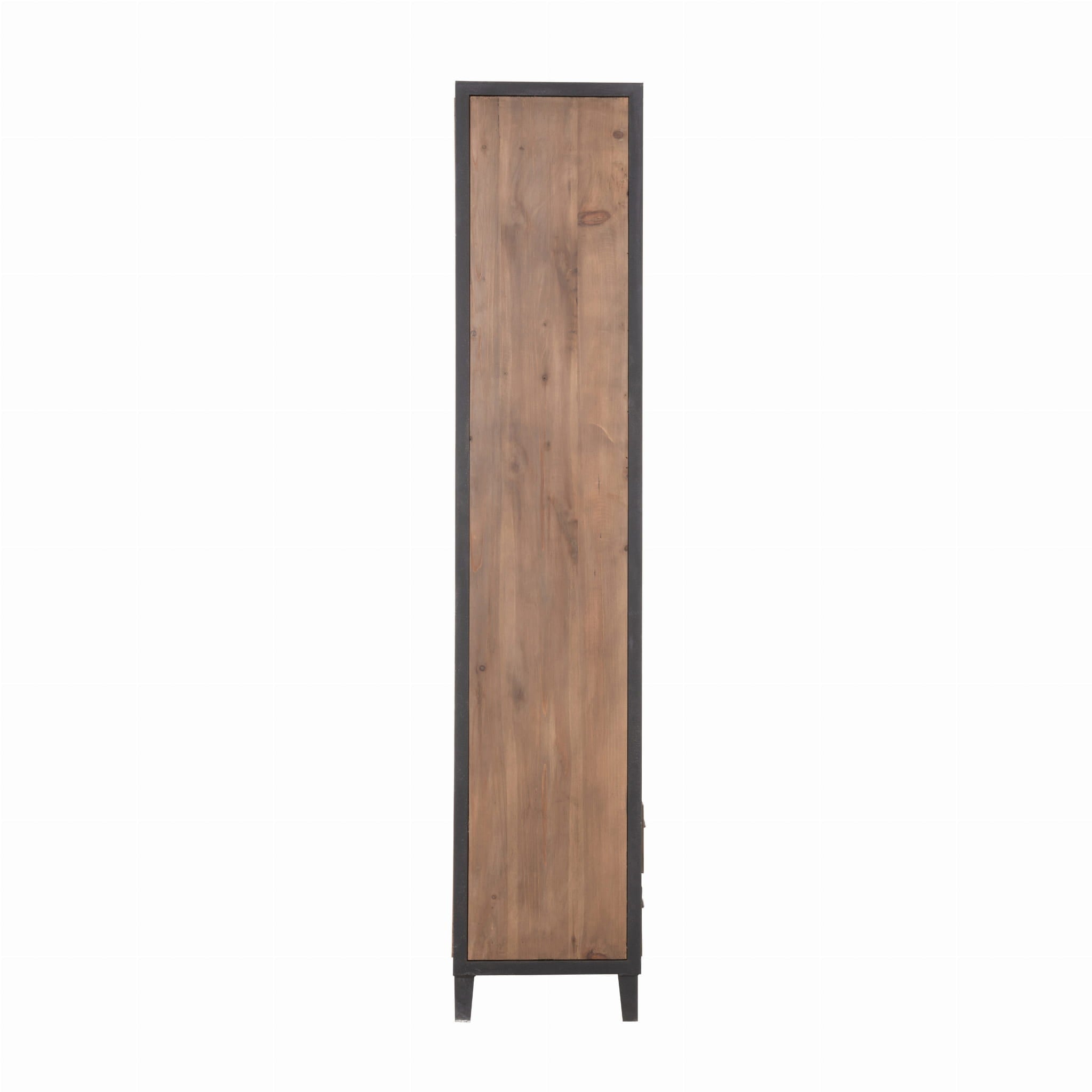 Regał biblioteczka Mateo z szufladami drewno metal 165x216 cm J - LINE