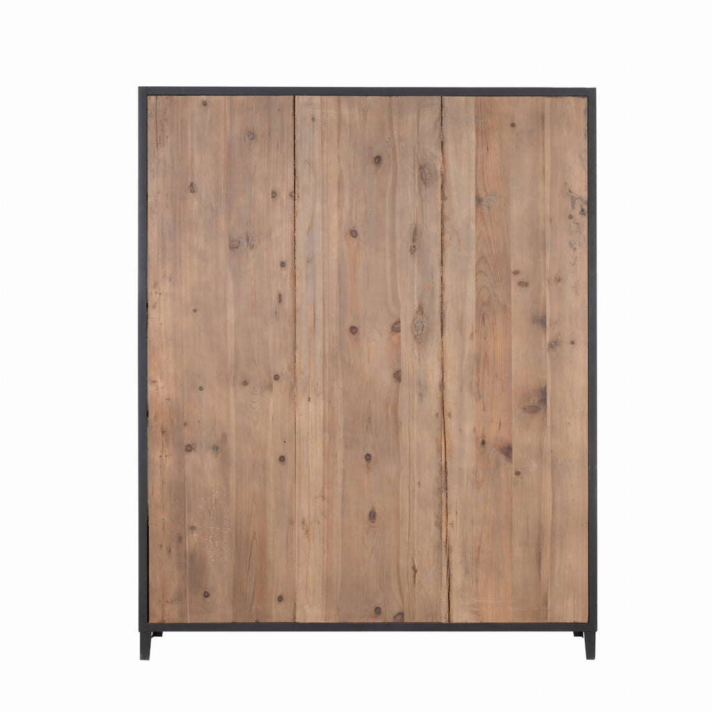 Regał biblioteczka Mateo z szufladami drewno metal 165x216 cm J - LINE