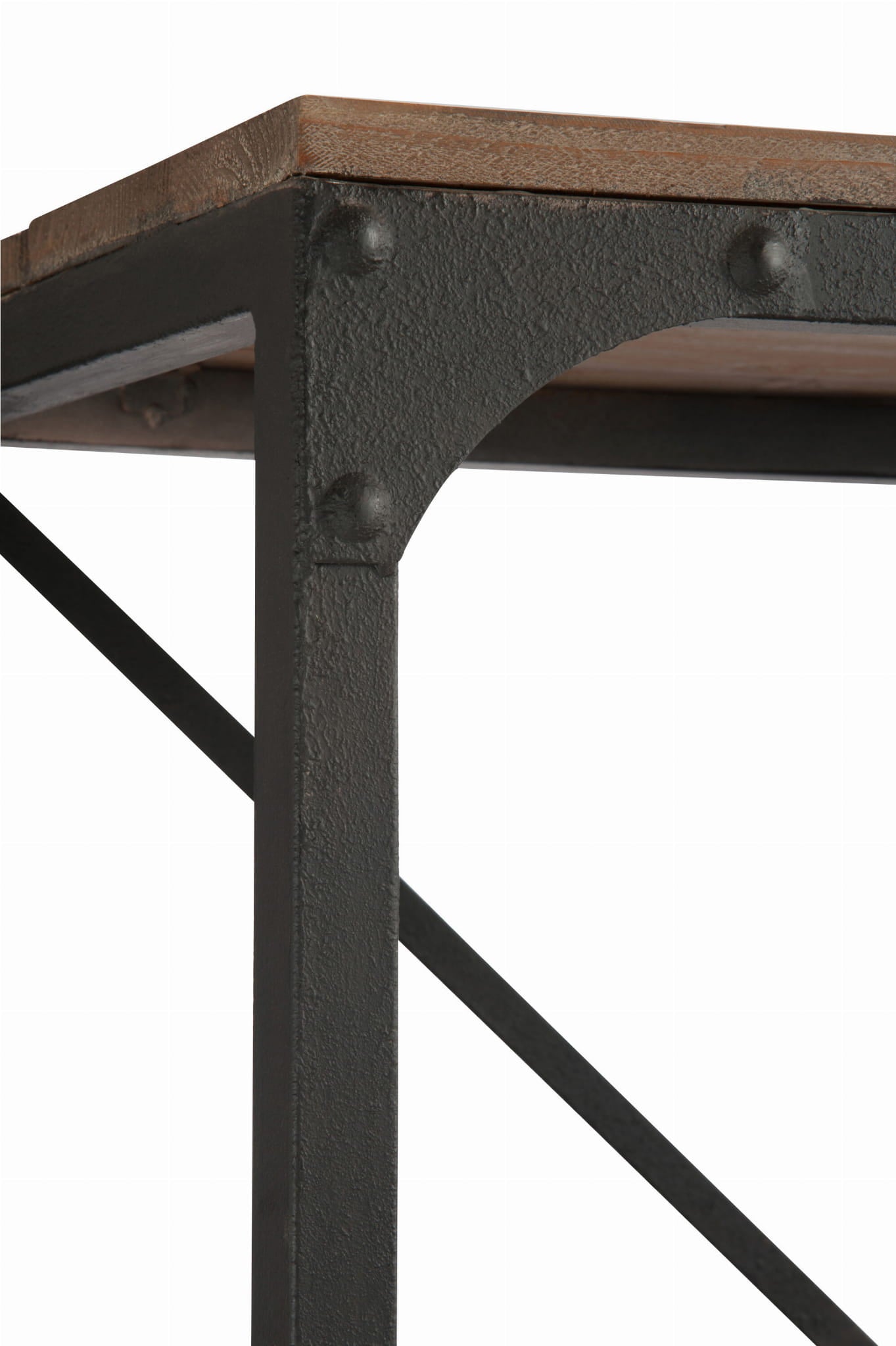 Regał FORGE drewno metal 180x45xh190 cm J - LINE