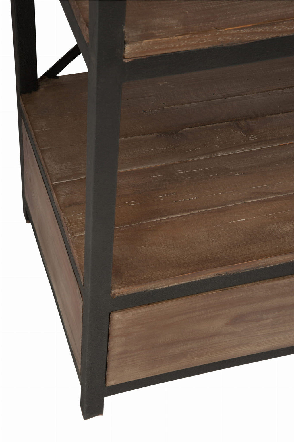 Regał FORGE drewno metal 180x45xh190 cm J - LINE