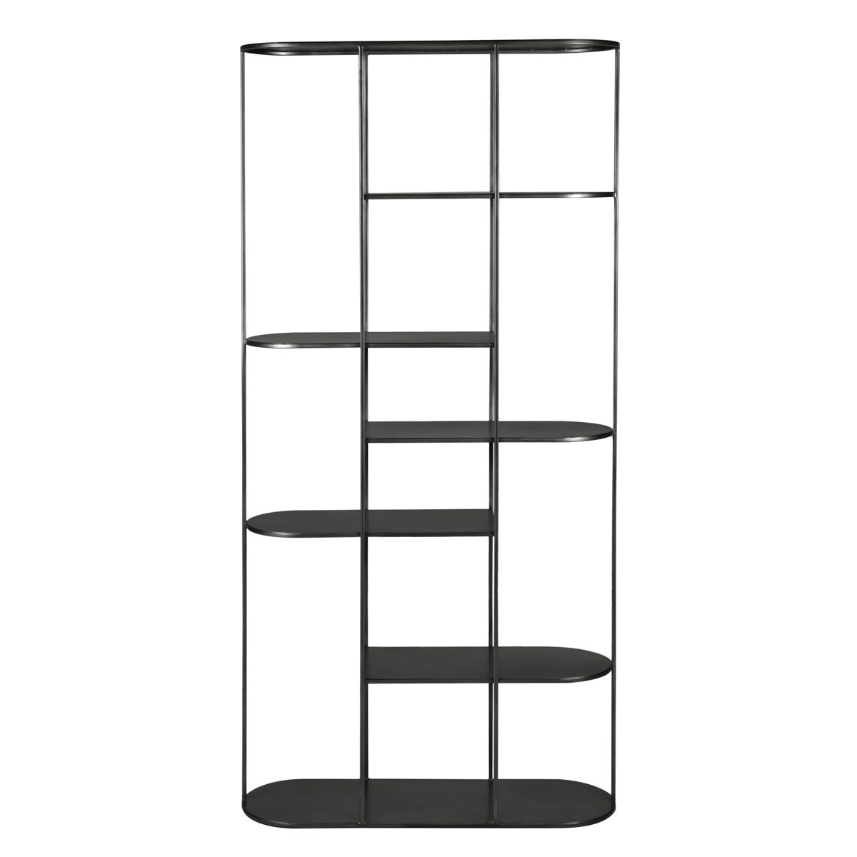 Regał Grayson metalowy czarny 180 cm Zago