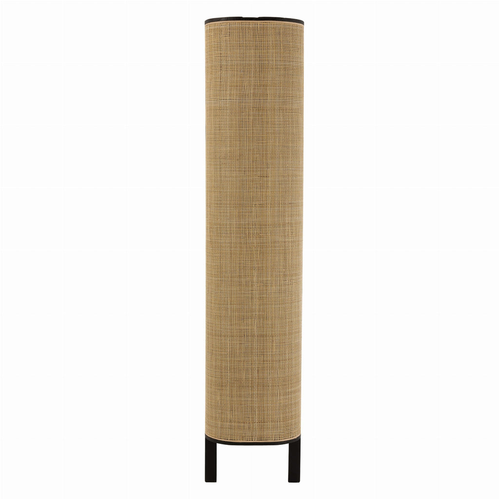 Regał Molly drewno egzotyczne rattan 190 cm J - LINE