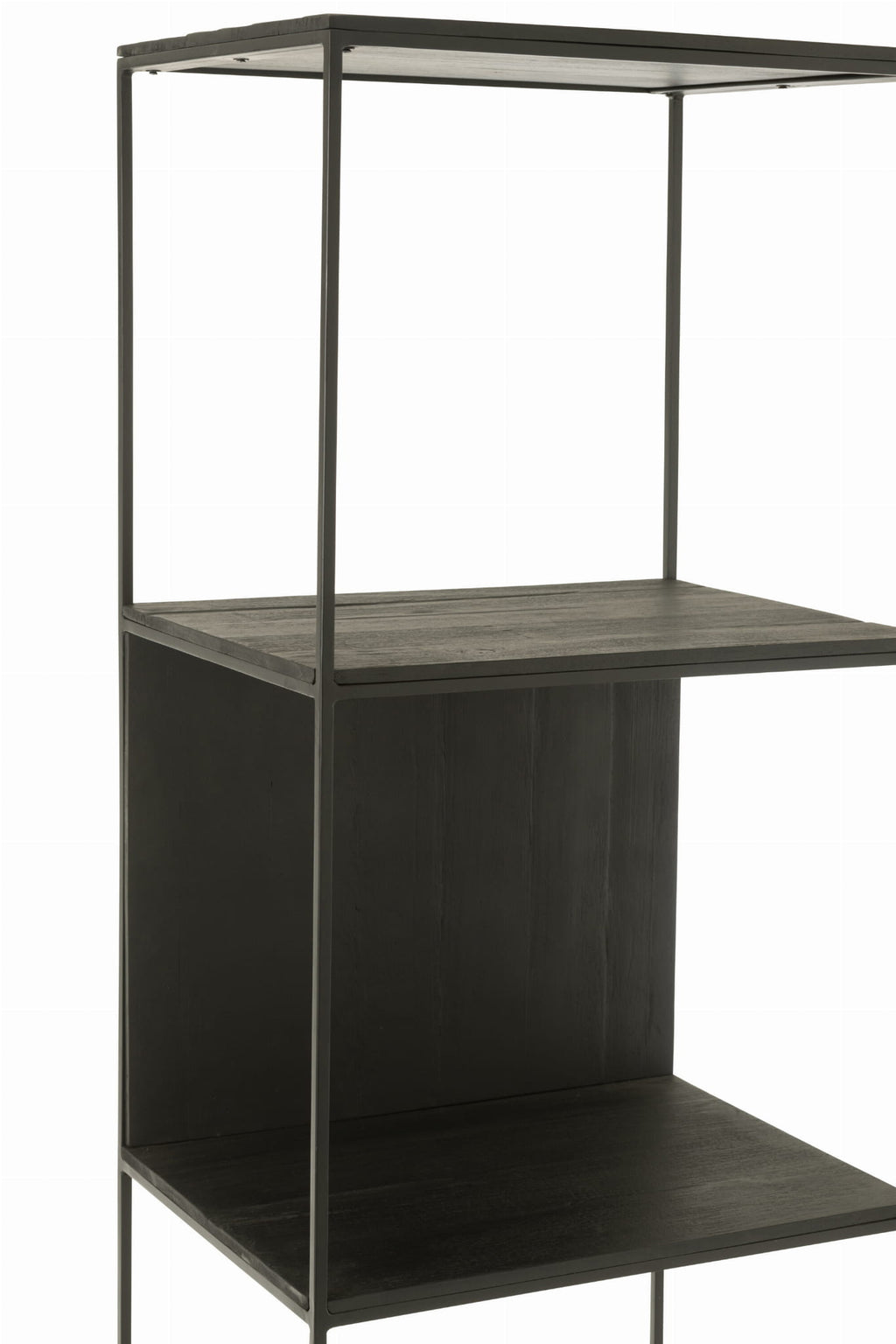 Regał NOCTA z drewna tekowego metalu 190x50cm J - LINE