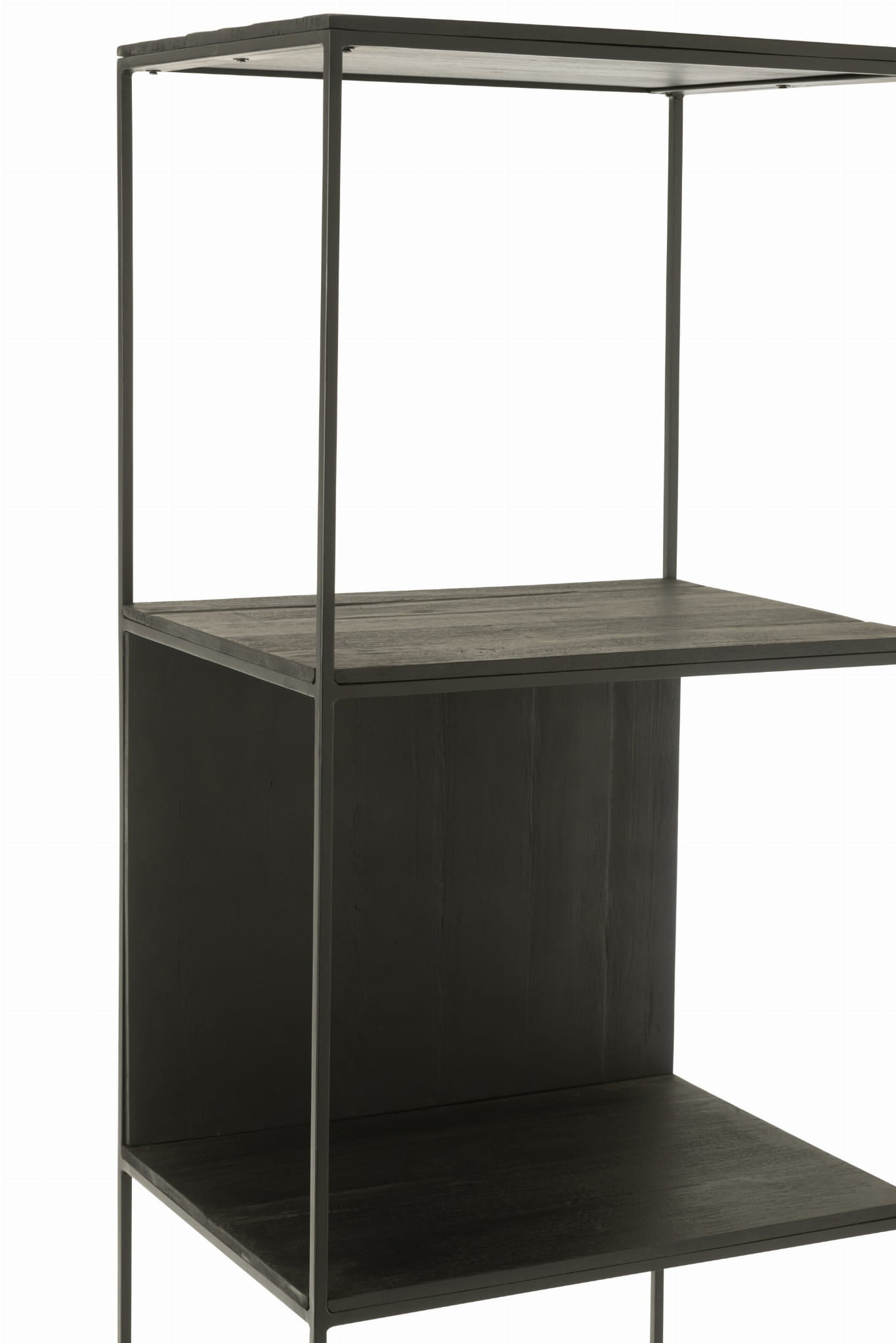 Regał NOCTA z drewna tekowego metalu 190x50cm J - LINE