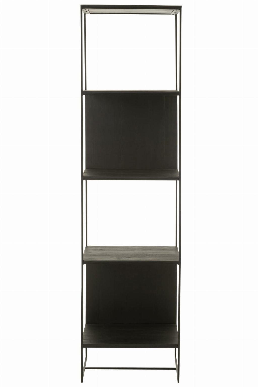 Regał NOCTA z drewna tekowego metalu 190x50cm J - LINE