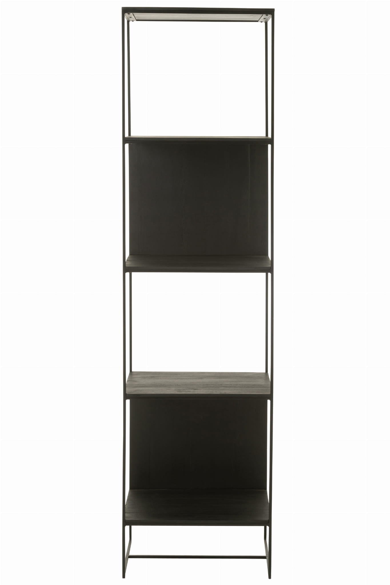 Regał NOCTA z drewna tekowego metalu 190x50cm J - LINE
