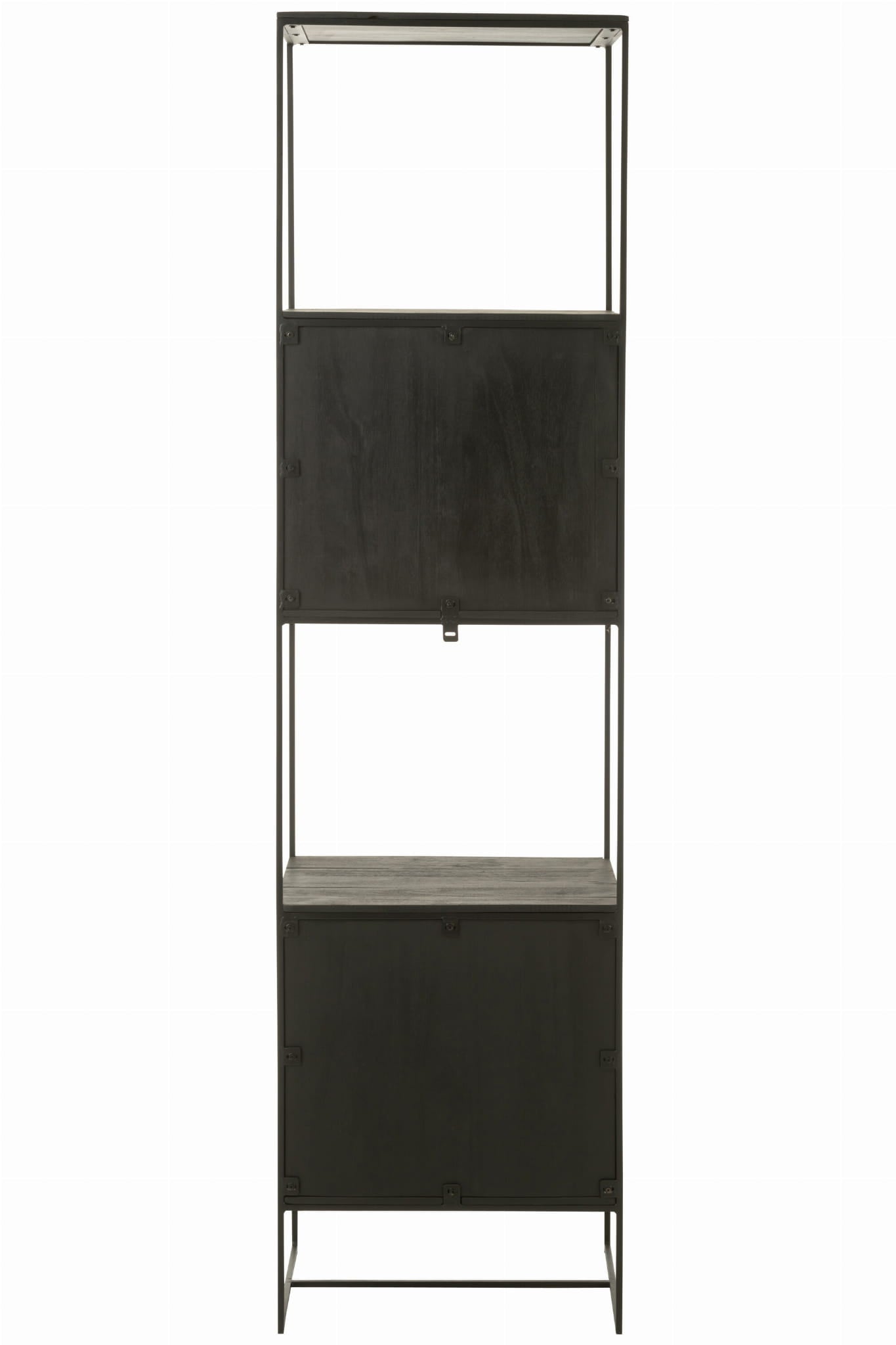 Regał NOCTA z drewna tekowego metalu 190x50cm J - LINE