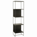 Regał NOCTA z drewna tekowego metalu 190x50cm J - LINE