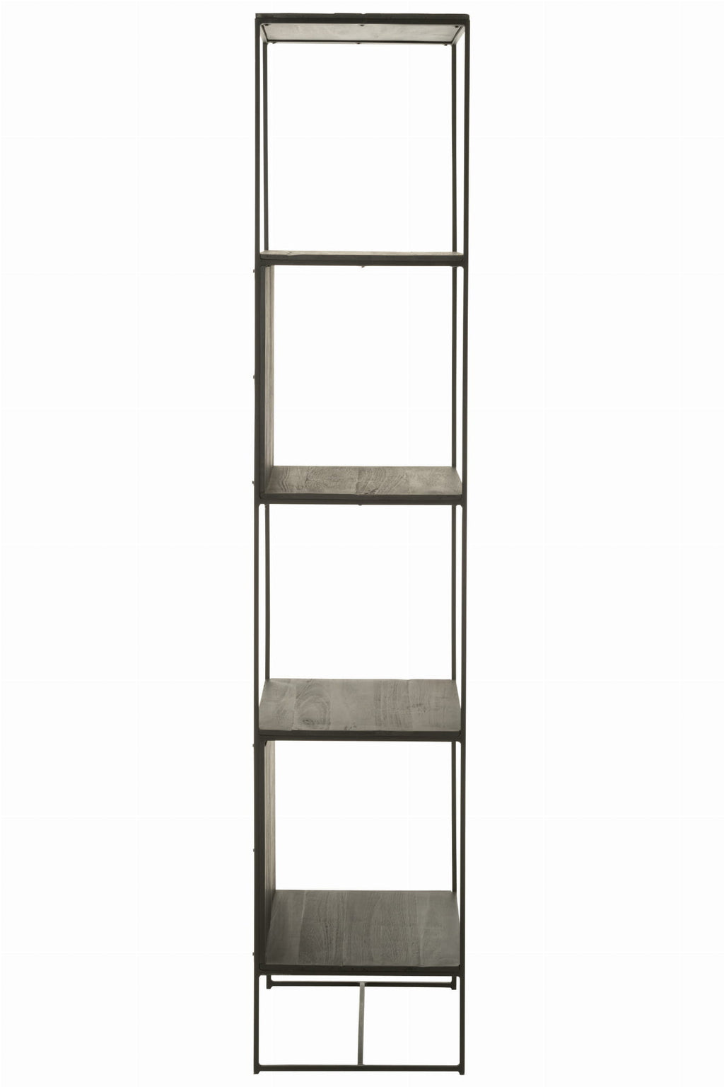Regał NOCTA z drewna tekowego metalu 190x50cm J - LINE