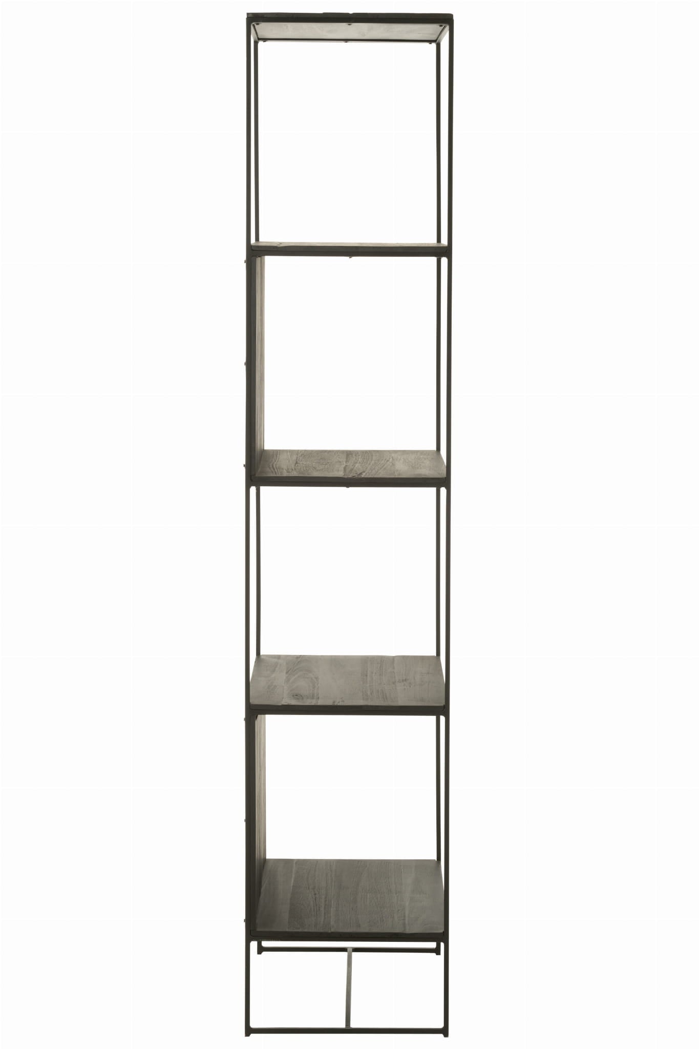 Regał NOCTA z drewna tekowego metalu 190x50cm J - LINE
