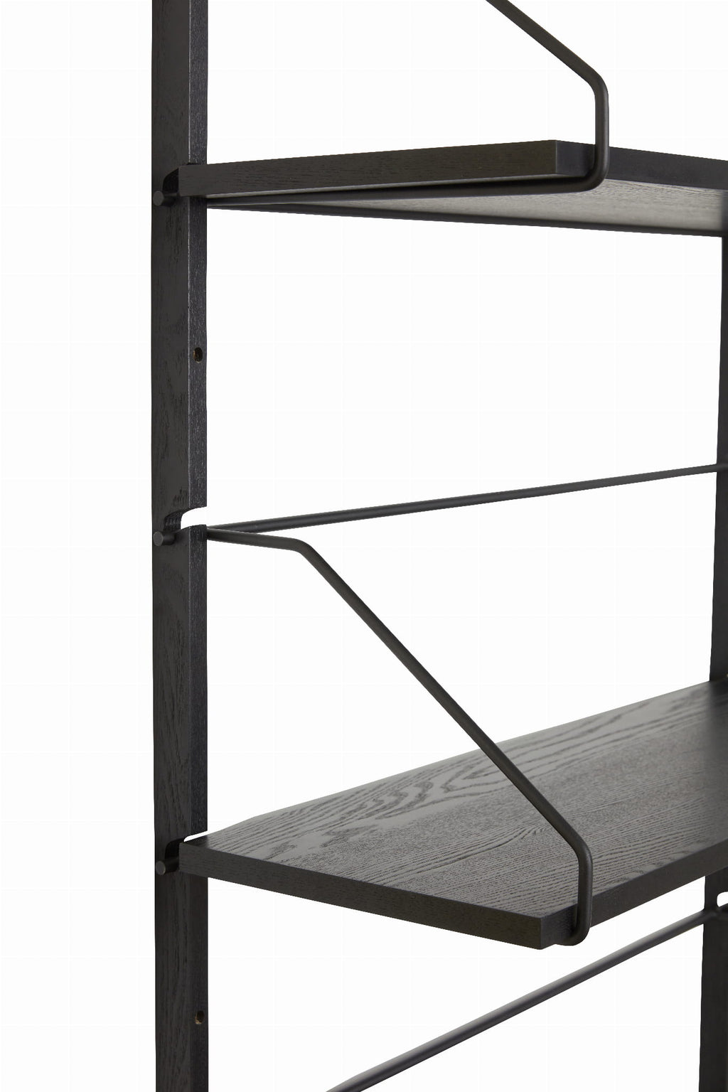 Regał ścienny Norm 4 półki czarne 80xh180cm Hübsch