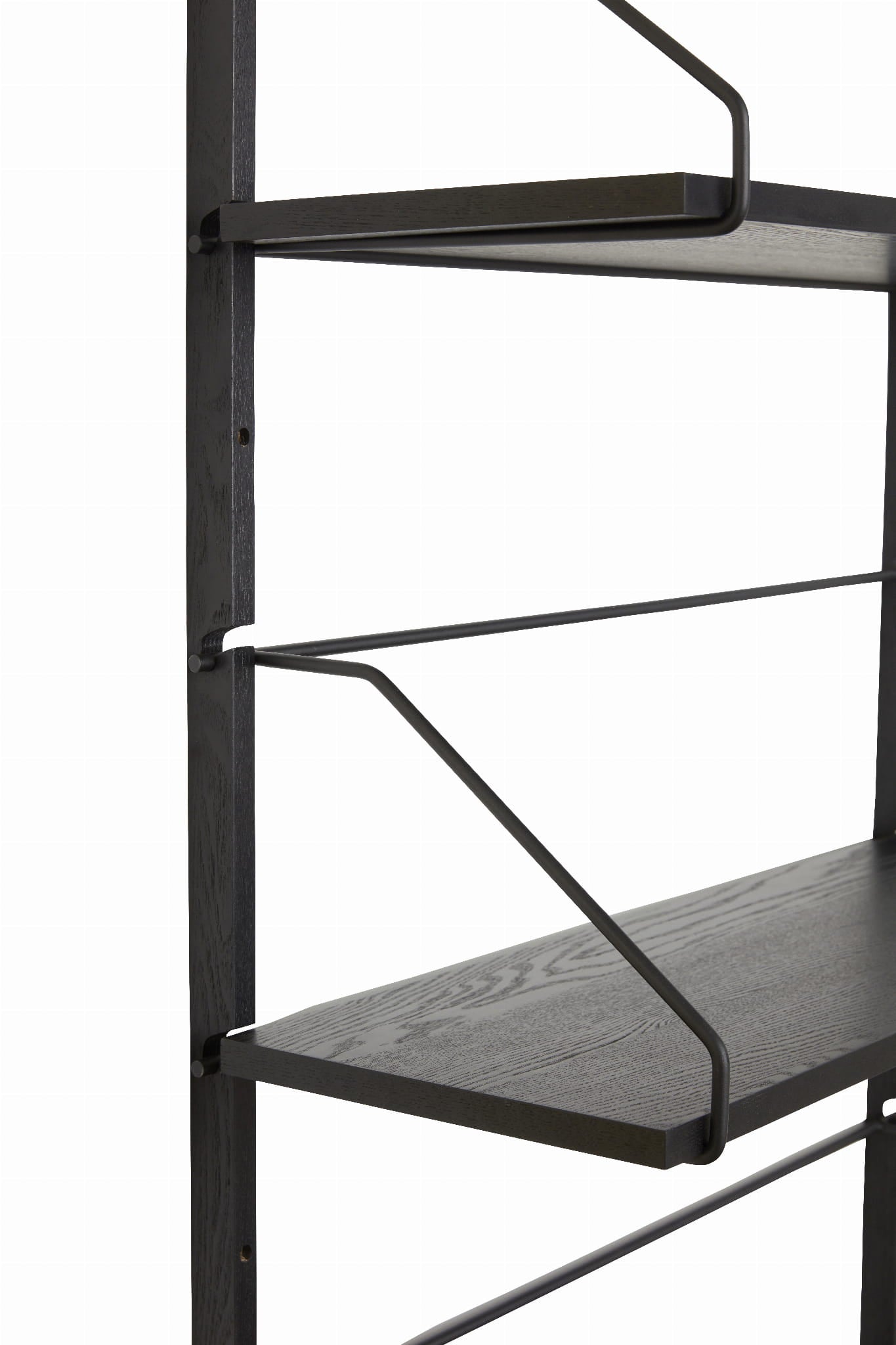 Regał ścienny Norm 4 półki czarne 80xh180cm Hübsch