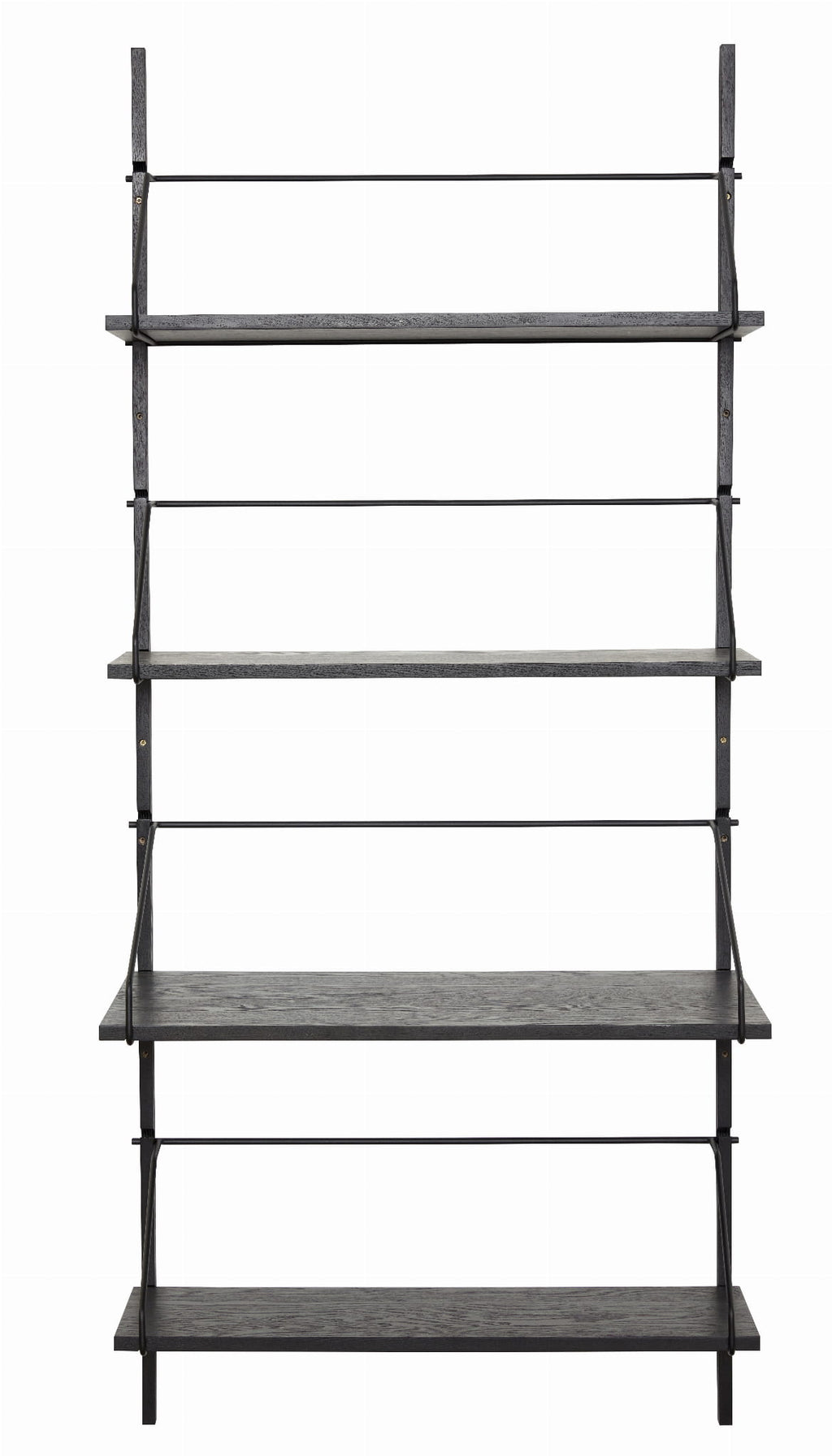 Regał ścienny Norm 4 półki czarne 80xh180cm Hübsch