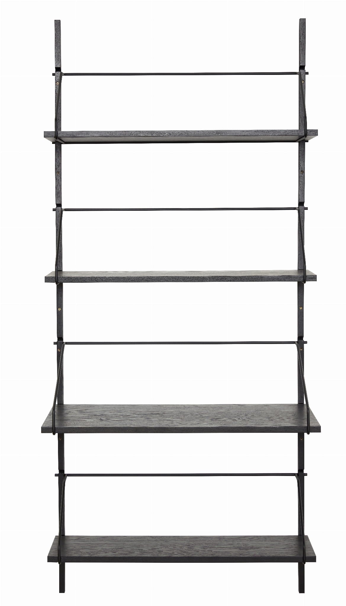 Regał ścienny Norm 4 półki czarne 80xh180cm Hübsch
