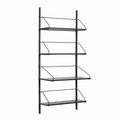 Regał ścienny Norm 4 półki czarne 80xh180cm Hübsch