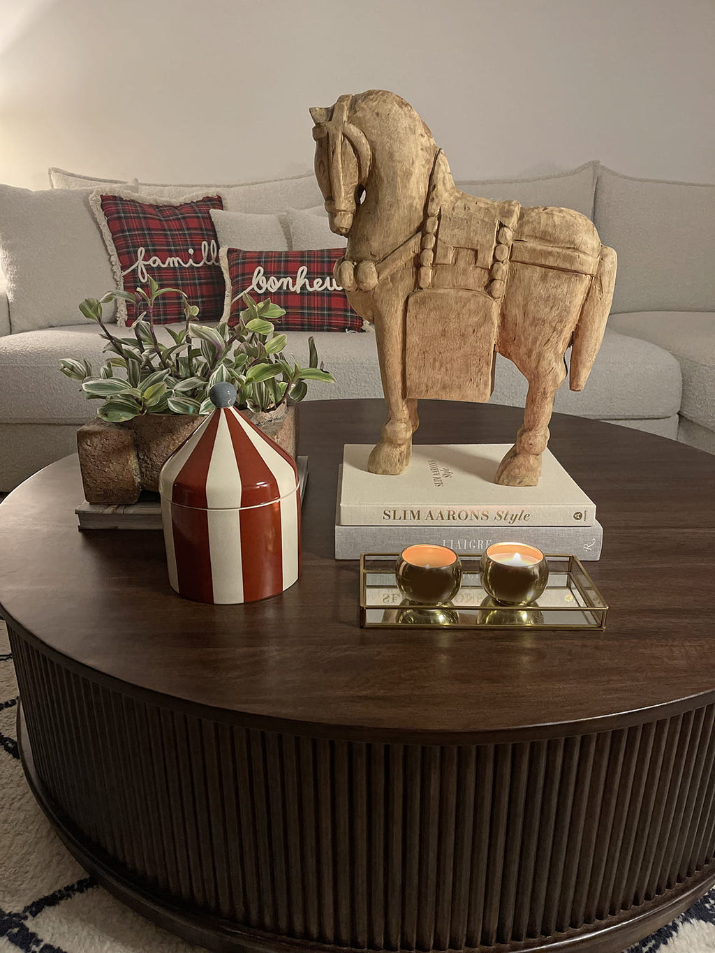 Rzeźba z drewna Equus koń duży 50 cm J - LINE Nordelle
