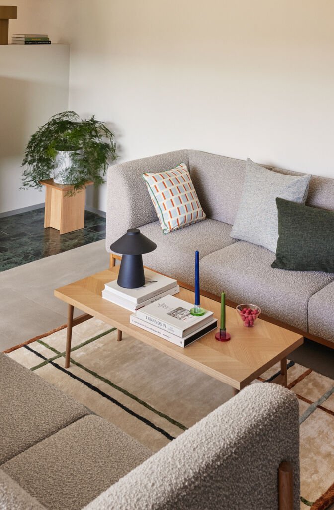 Sofa 3-osobowa Moment Bouclé Grey 257 cm Hübsch