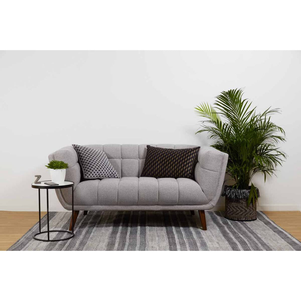 Sofa Beryl 2 - osobowa pikowana szary 164 cm Zago