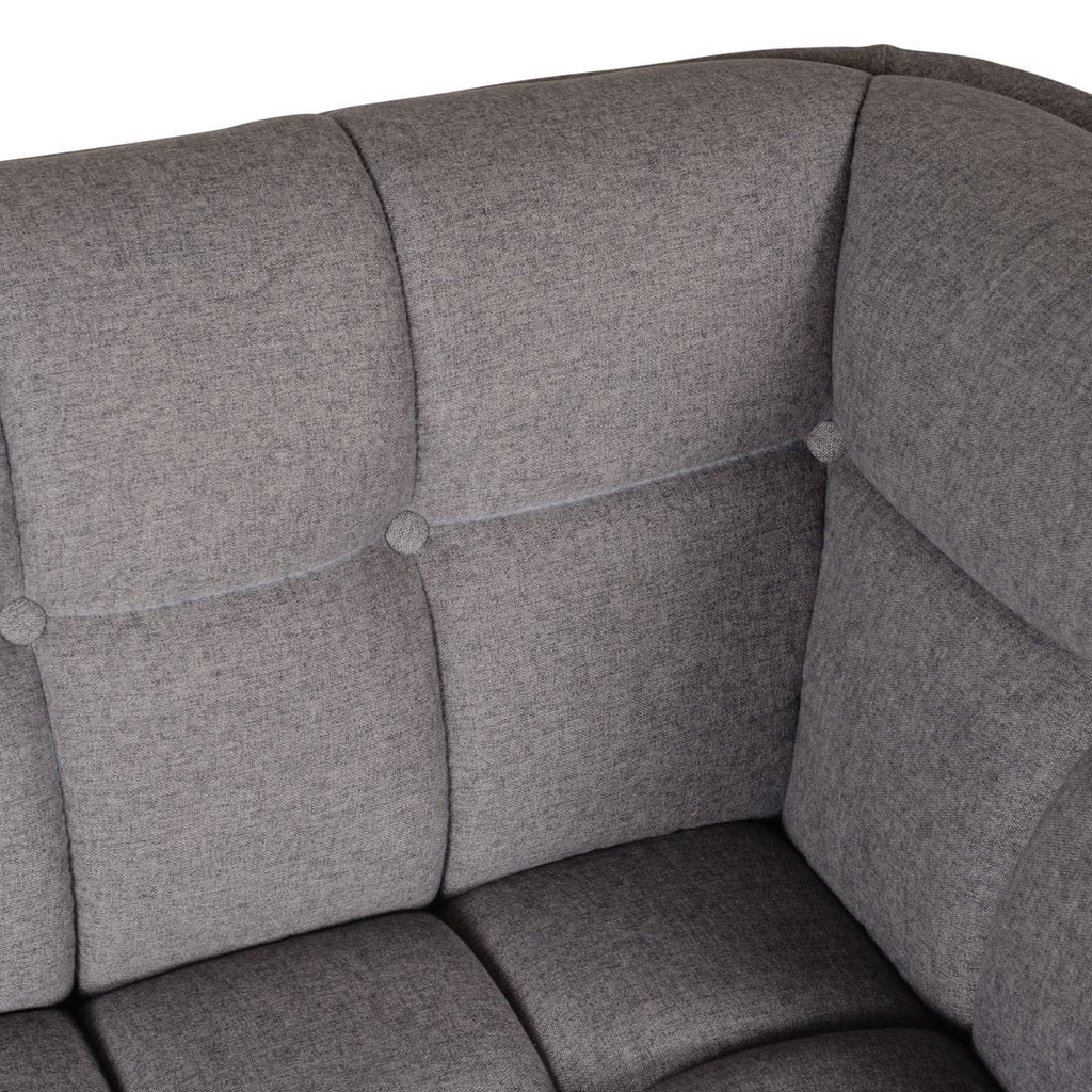 Sofa Beryl 2 - osobowa pikowana szary 164 cm Zago
