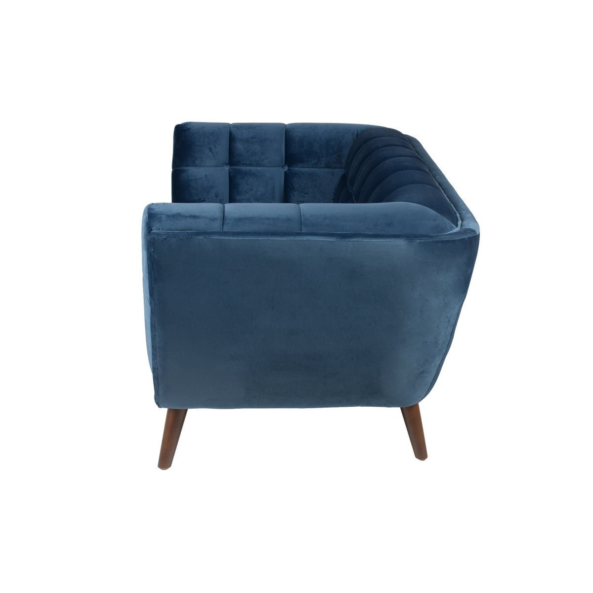 Sofa Beryl 2 - osobowa welurowa niebieska 164 cm Zago