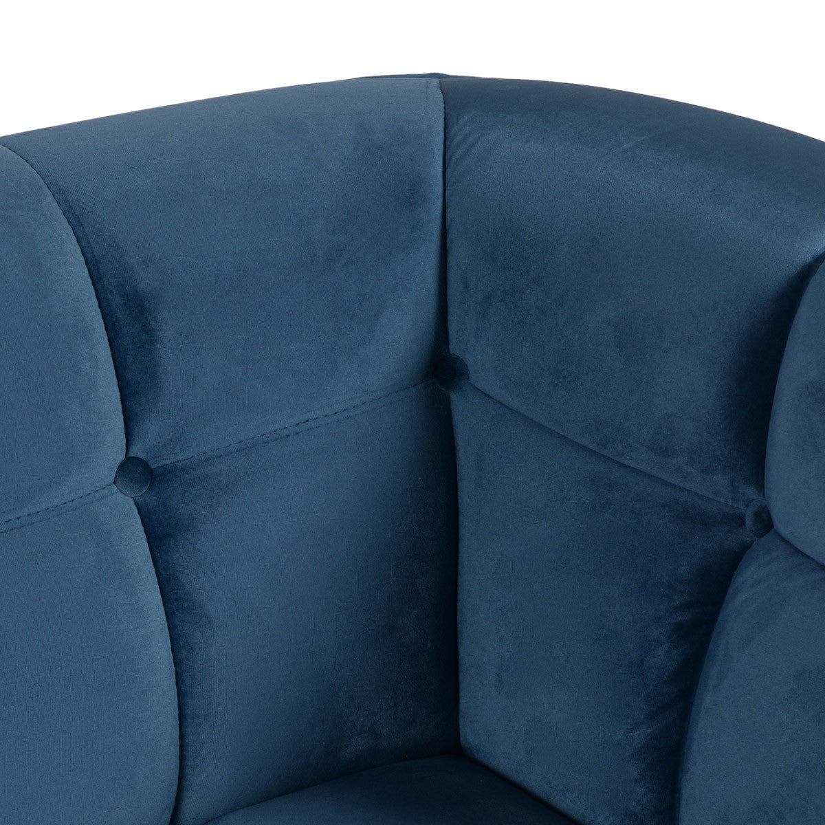 Sofa Beryl 2 - osobowa welurowa niebieska 164 cm Zago