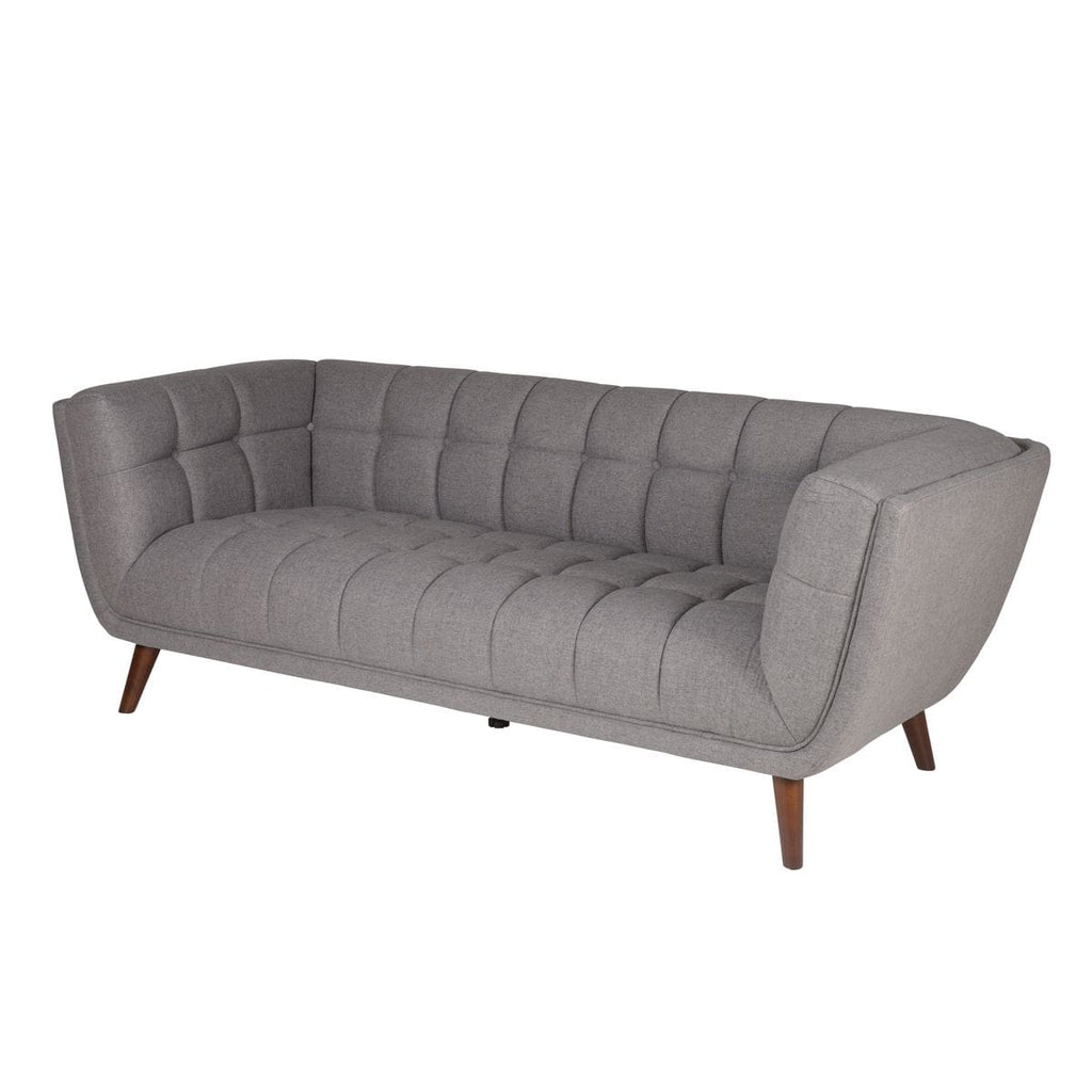 Sofa Beryl 3 - osobowa pikowana szara 202 cm Zago