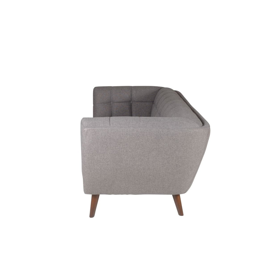 Sofa Beryl 3 - osobowa pikowana szara 202 cm Zago