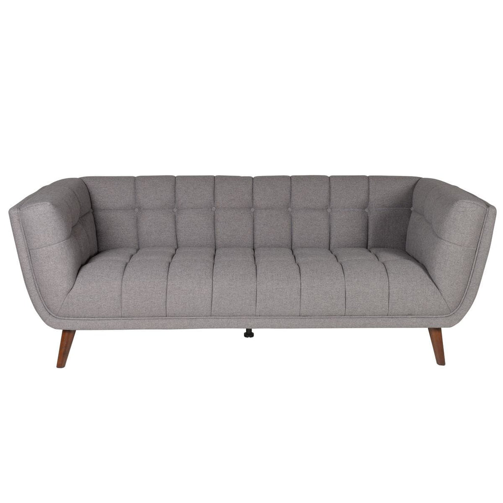 Sofa Beryl 3 - osobowa pikowana szara 202 cm Zago