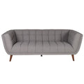 Sofa Beryl 3 - osobowa pikowana szara 202 cm Zago