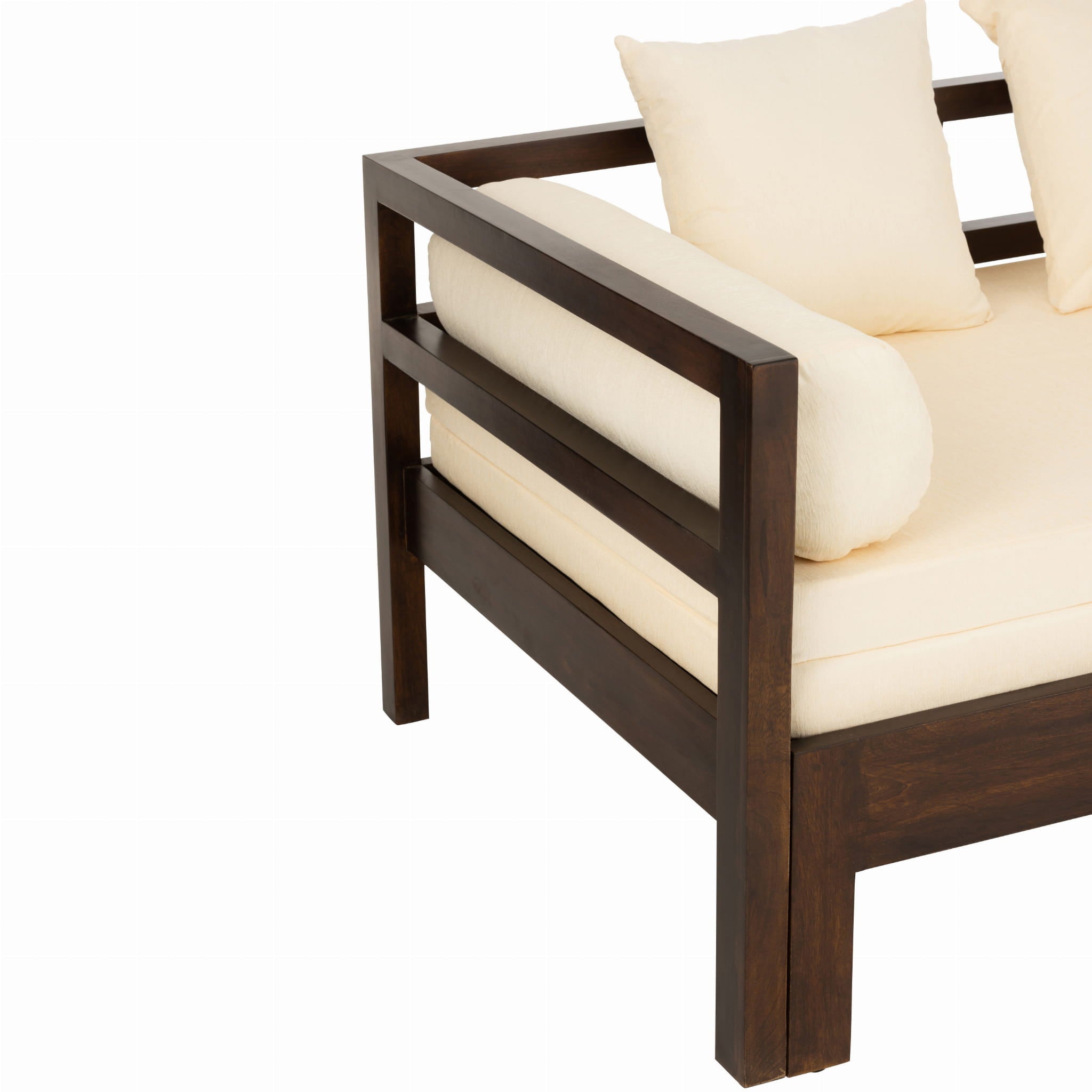 Sofa Conie rozkładana z drewna egzotycznego J - LINE
