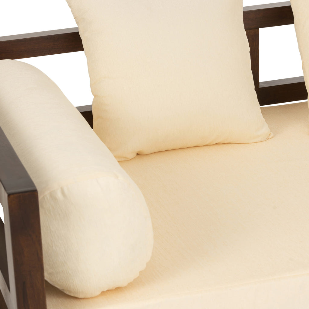 Sofa Conie rozkładana z drewna egzotycznego J - LINE