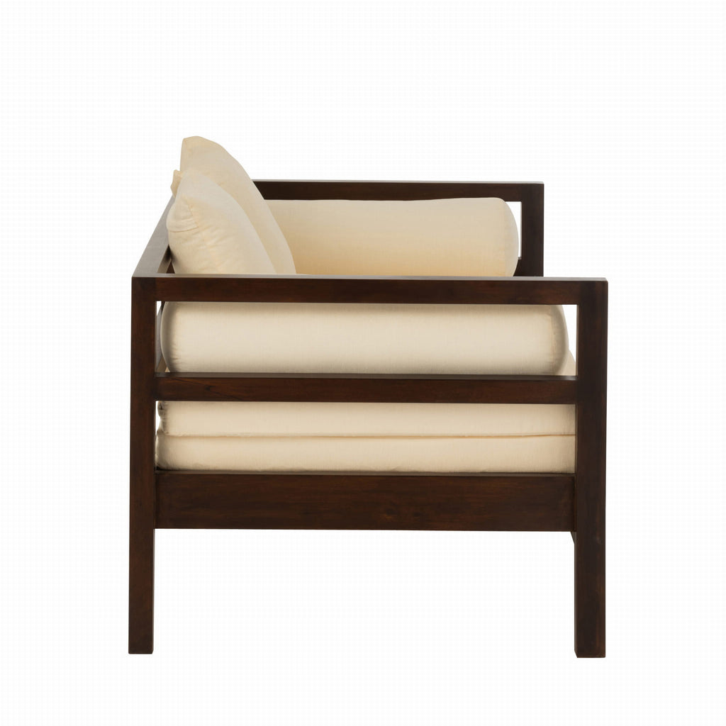 Sofa Conie rozkładana z drewna egzotycznego J - LINE