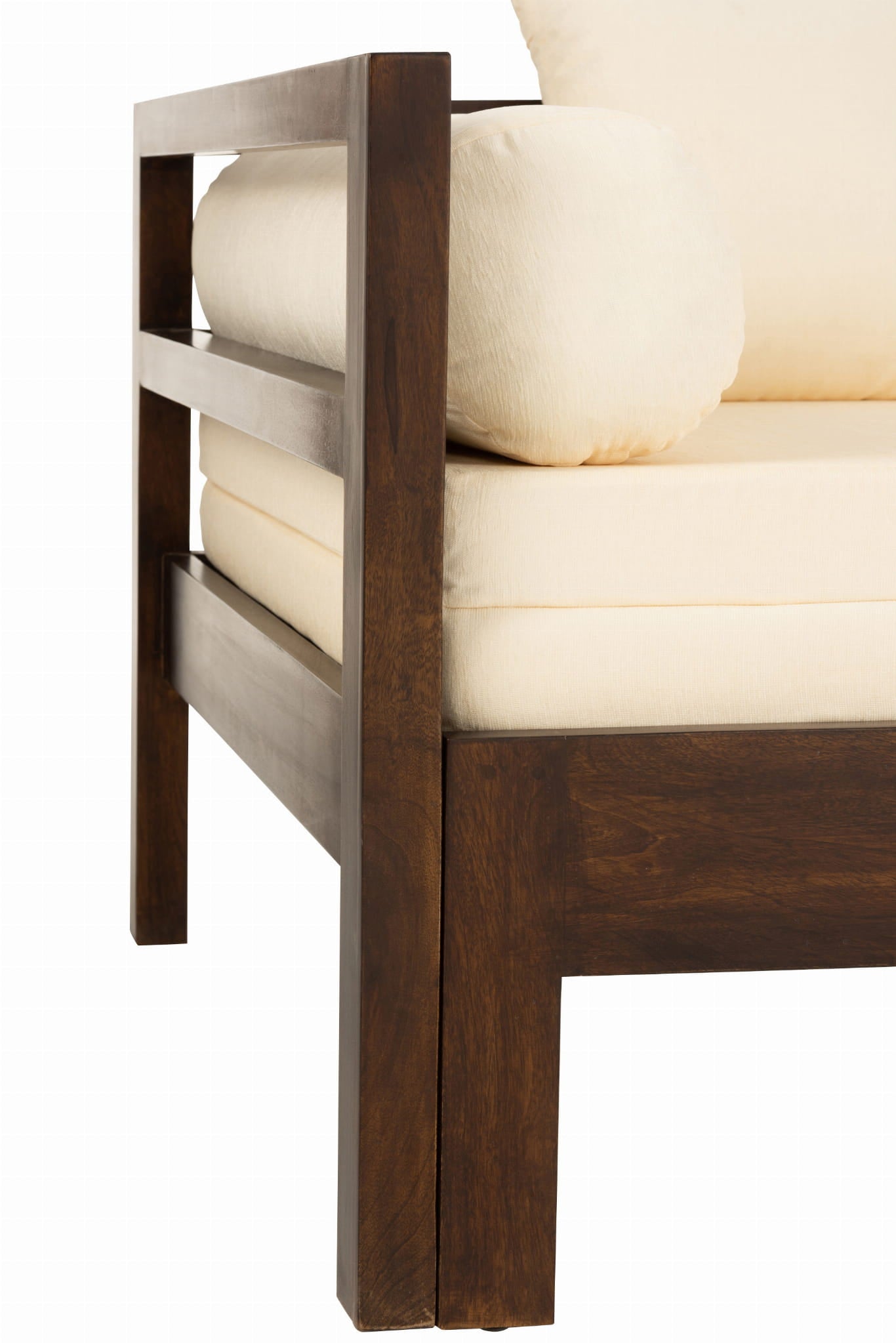 Sofa Conie rozkładana z drewna egzotycznego J - LINE