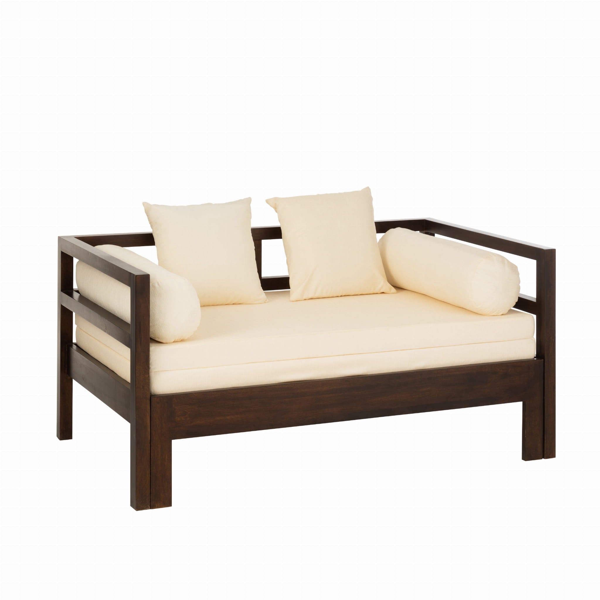 Sofa Conie rozkładana z drewna egzotycznego J - LINE