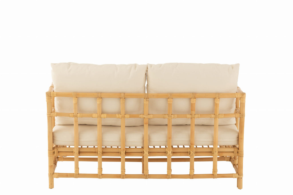 Sofa Elise 2 - osobowa 127 cm rattan naturalny J - LINE
