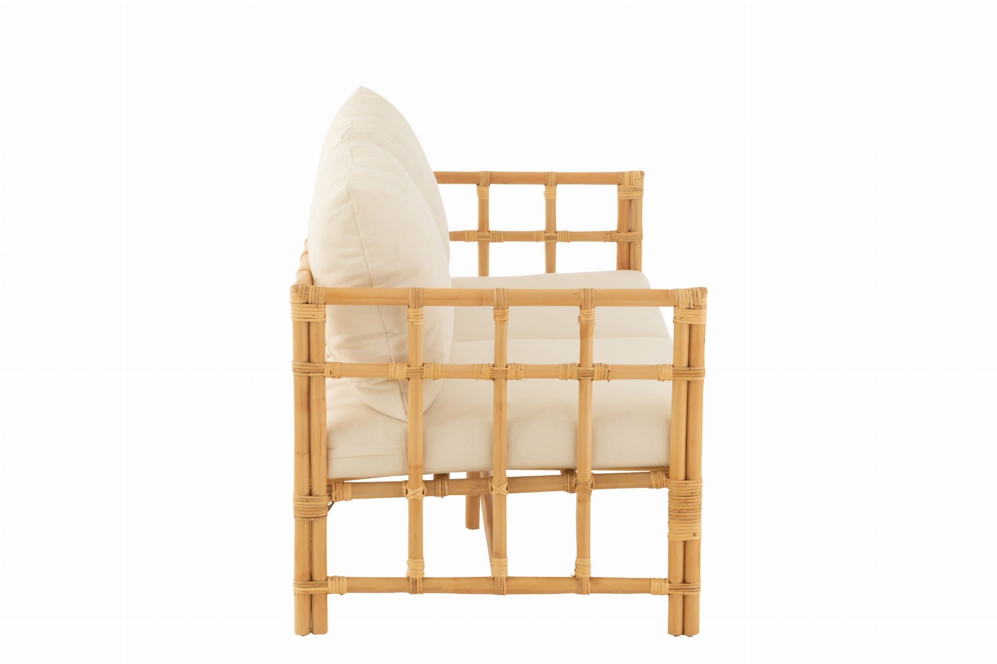 Sofa Elise 2 - osobowa 127 cm rattan naturalny J - LINE