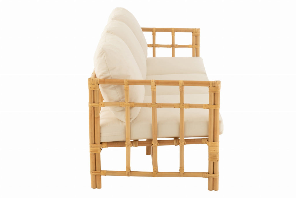 Sofa Elise 3 - osobowa 187 cm rattan naturalny J - LINE