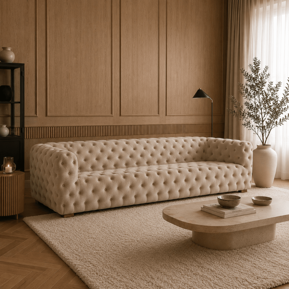 Sofa Maison zamszowa pikowana J - LINE