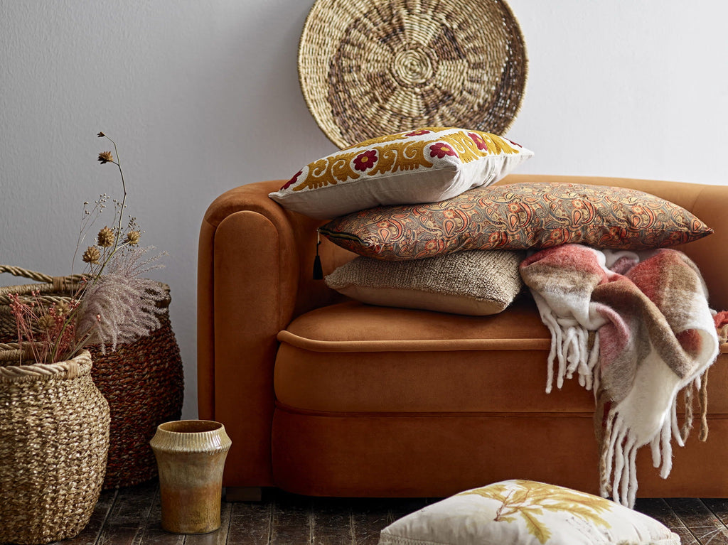 Sofa Malala brązowa poliester Bloomingville