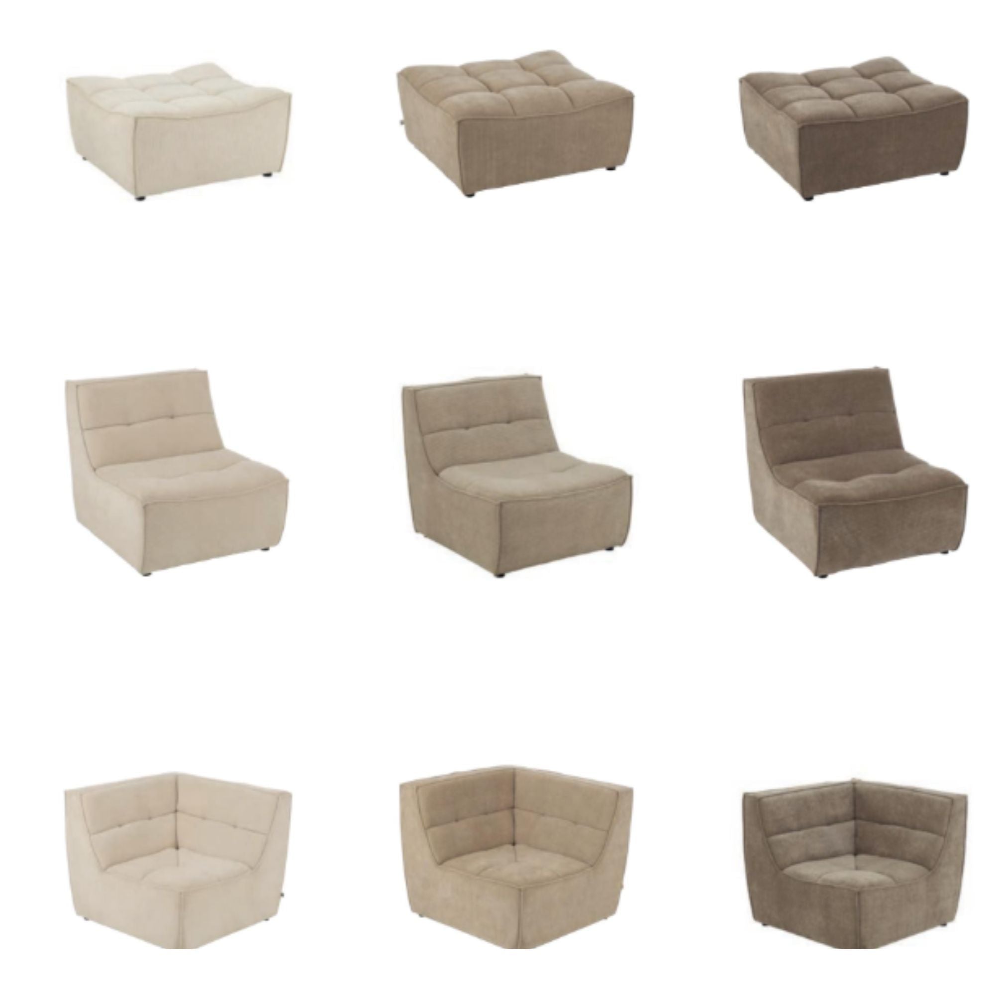 Sofa MONNO moduł beżowy sztruks 98x83x83 cm J - LINE
